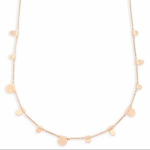 kendra scott adjustable rose gold olive necklace